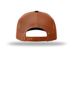Richardson 112FPR Navy Dark Orange Dark Orange - back Flat