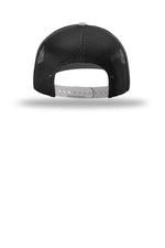Richardson 112 Black Black Light Grey - back Flat