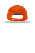 Richardson 112 Charcoal Orange - back Flat