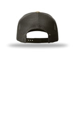 Richardson 112FP Khaki Coffee - back Flat