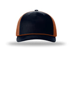 Richardson 112FPR Navy Dark Orange Dark Orange - front Flat
