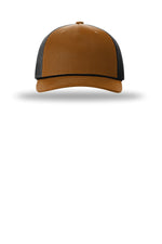 Richardson 112FPR Caramel Black Black - front Flat