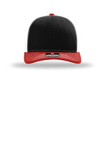 Richardson 112 Black White Red - front Flat