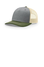 Richardson 112FP Heather Grey Birch Army Olive - front Model