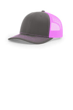 Richardson 112 Charcoal Neon Pink - front Model